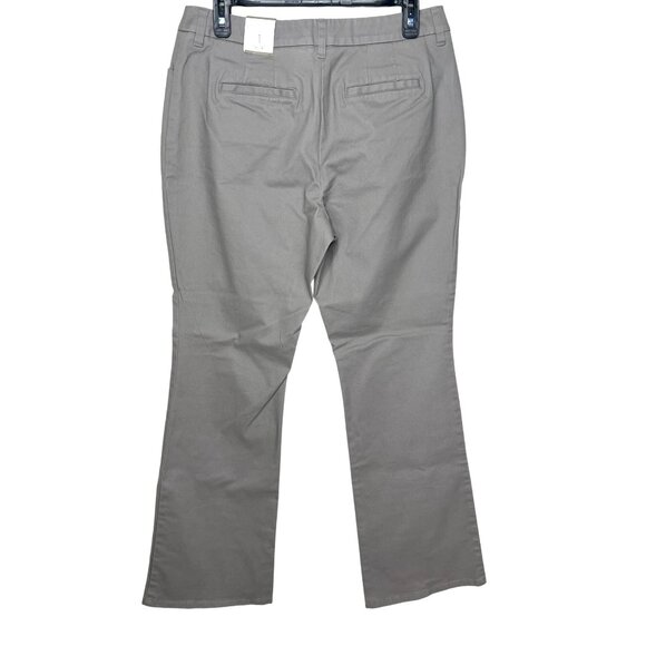 Chicos Light Stonewall Chalet Cotton Meg Flare Pants Size 1Regular - Picture 13 of 14